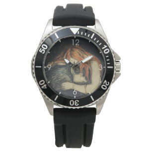 Kärlek och smärta (Vampyren) (av Edvard Munch) Armbandsur