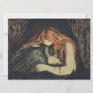 Kärlek och smärta (Vampyren) (av Edvard Munch) Kort