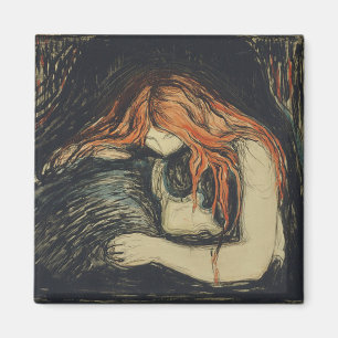 Kärlek och smärta (Vampyren) (av Edvard Munch) Magnet