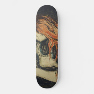 Kärlek och smärta (Vampyren) (av Edvard Munch) Mini Skateboard Bräda 18,5 Cm