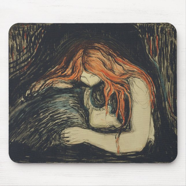 Kärlek och smärta (Vampyren) (av Edvard Munch) Musmatta (Framsidan)