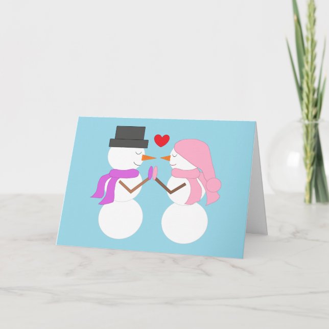 Kärlek och snöfolk: Blankvinter Kort (Framsida)