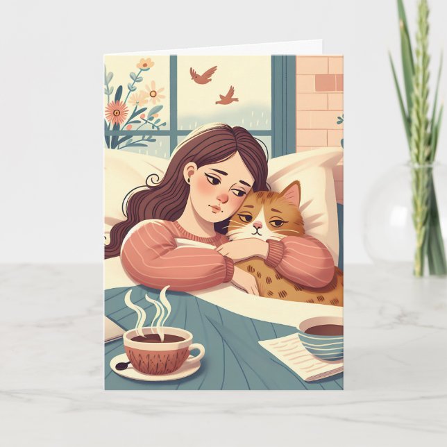 Kärlek och support för någon med kronisk Sjukdom Kort (Framsida)