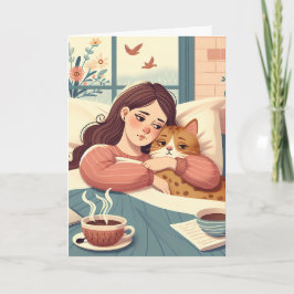 Kärlek och support för någon med kronisk Sjukdom Kort