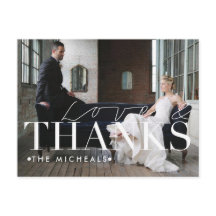 Kärlek och tack | Anpassat namn och foto-Tack