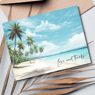 Kärlek och Tack Beach Wedding-vykort Vykort
