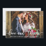 Kärlek och tack Bröllop Tack Photo<br><div class="desc">Kärlek och tack för det moderna fotokortet Bröllop Tack</div>