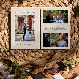 Kärlek och tack för 3x Bröllop Photo Elegant