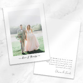 Kärlek och tack för ett modernt, minimalistiskt fo