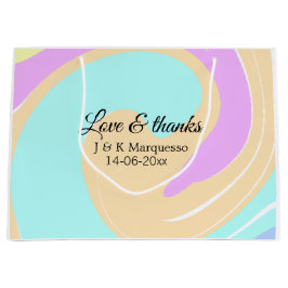 Kärlek och tack för färgade marmor bröllop namn