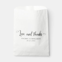 Kärlek och tack för minimal Bröllop-Elegant enkel