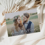 Kärlek och tack | Fotokort för Tack Bröllop<br><div class="desc">Chic och Elegant Modern Calligraphy Bröllop Tack Photo Card. Om du vill ha en mer avancerad anpassning av den här designen klickar du på knappen Anpassa.</div>