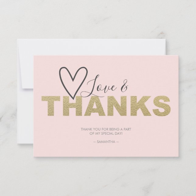 Kärlek och tack Hjärta Tack Kort (Framsida)
