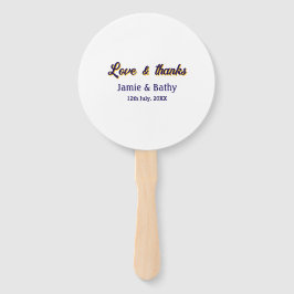 Kärlek och tack lila orange ett par namn datum