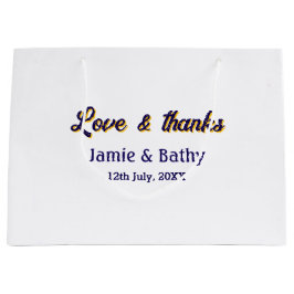 Kärlek och tack lila orange ett par namn datum