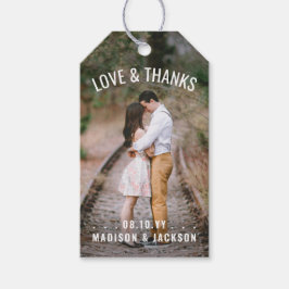 Kärlek och tack Modern 2 Photo Bröllop Tack Presentetikett