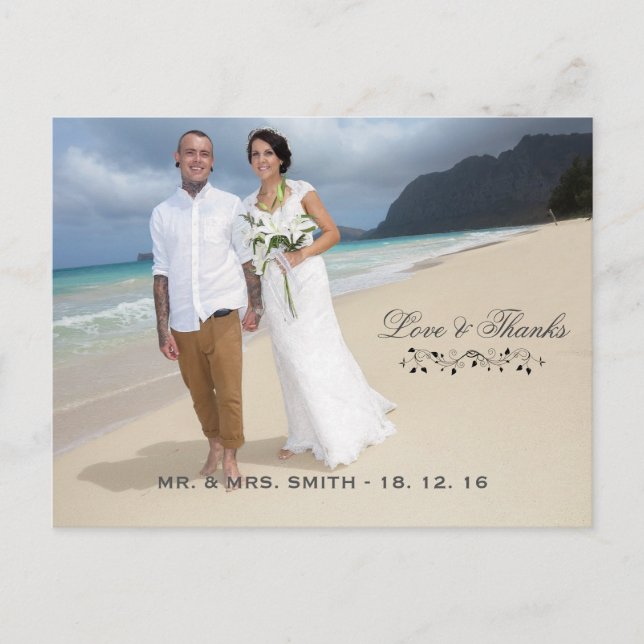 Kärlek och tack Photo Vykort (Framsida)