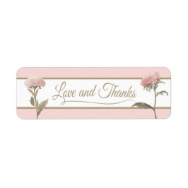 Kärlek och tack returadress etikett