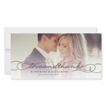 Kärlek och tack Snyggt Script Multi Photo Bröllop