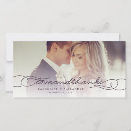 Kärlek och tack Snyggt Script Multi Photo Bröllop