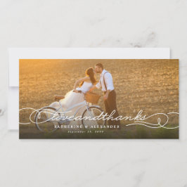 Kärlek och tack Snyggt Script Multi Photo Bröllop