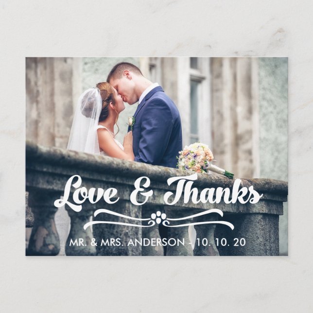 KÄRLEK OCH TACK TACK POSTCARD VYKORT (Framsida)