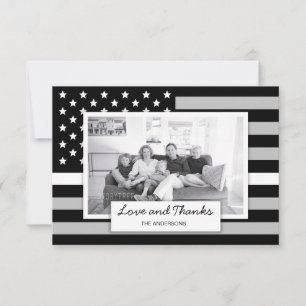 Kärlek och tack till EMS Thin White Line Family Ph Kort