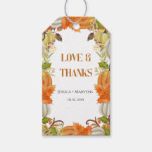 Kärlek och tack till Fall-pumpa bröllop