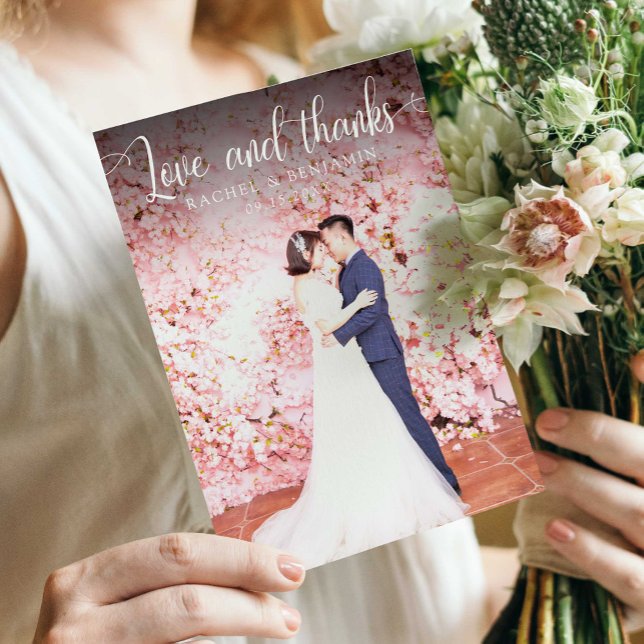 Kärlek och tack till Photo Bröllop Tack Elegant (Skapare uppladdad)