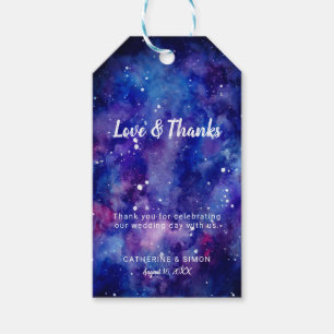 Kärlek och tack till Starry Night Galaxy bröllop S Presentetikett