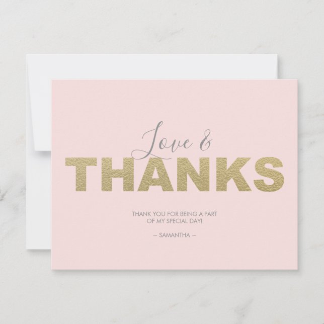 Kärlek och tack X och O Tack Kort (Framsida)