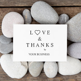 Kärlek och tackcitat med Heart for Business Stämpel