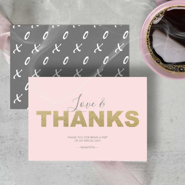 Kärlek och Tacksamhet Alla Hjärtans Dag Tack-kort Tack Kort (Valentines day thank you cards)