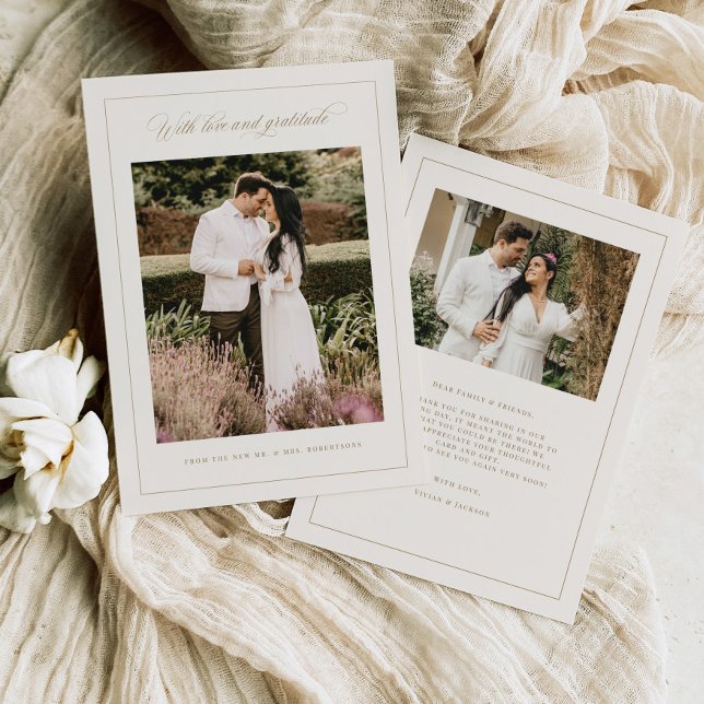 Kärlek och tacksamhet, minsta Bröllop-tackkort Tack Kort (Skapare uppladdad)