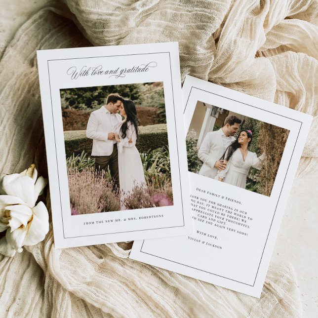 Kärlek och tacksamhet, minsta Bröllop-tackkort Tack Kort (Skapare uppladdad)