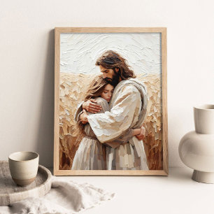 Kärlek och Tro, Kristen Väggkonst, Jesus Kramar Poster