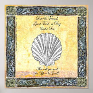 "Kärlek och vänner", Poster 28 cm x 28 cm