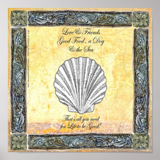 "Kärlek och vänner", Poster 28 cm x 28 cm (Framsidan)