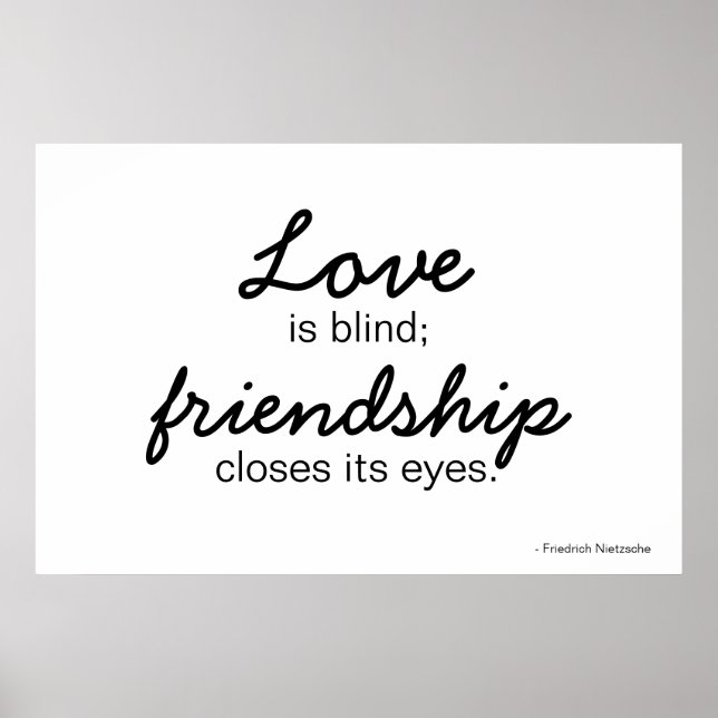 Kärlek och vänskap poster (Framsidan)