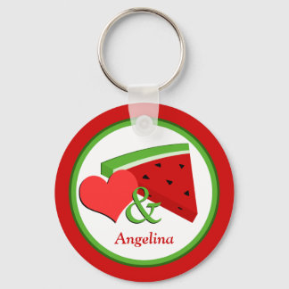 Kärlek och vattenmelon - grundläggande nyckelkedja nyckelring