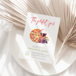 Kärlek och vin perfekt par bröllopsdusch inbjudningar