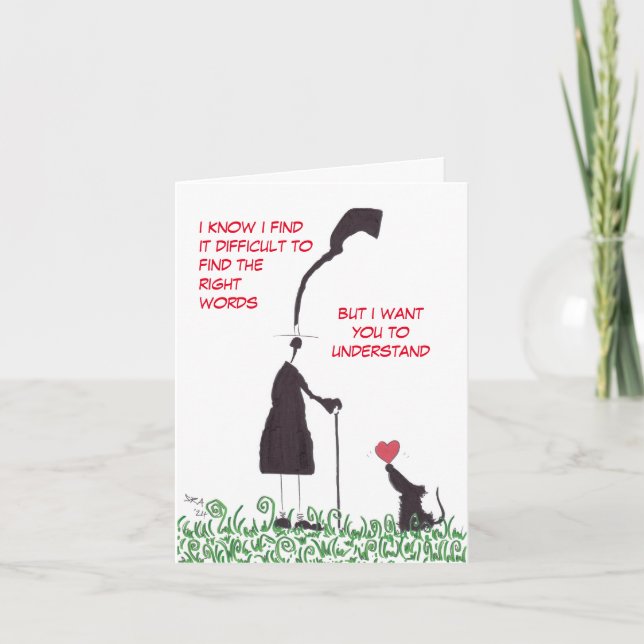 Kärlek och Voles Valentinkort Kort (Framsida)