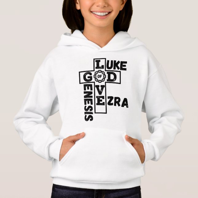 Kärlek of God Biblical Crossword Girl T Shirt (Framsida)