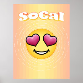 Kärlek Ögon Emoji SoCal Poster