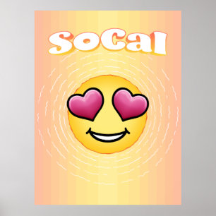 Kärlek Ögon Emoji SoCal Poster