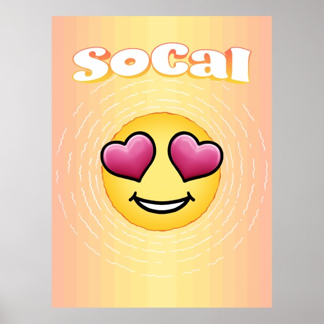 Kärlek Ögon Emoji SoCal Poster (Framsidan)