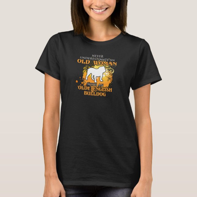 kärlek Olde English Bulldog Funny Gift T Shirt (Framsida)