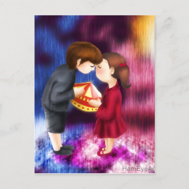 Kärlek Om du Dare Vykort (Framsida)