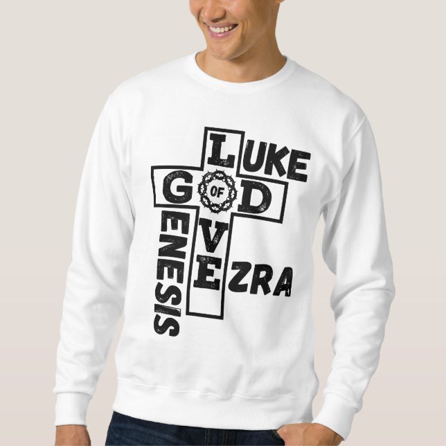 Kärlek om Guds bibliska korsord Manar Lång Ärmad Tröja (Framsida)