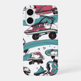 Kärlek om Hjul - Coola Skateboarding Heart Design